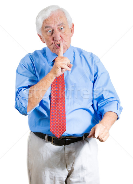 old man finger on lips Stock photo © ichiosea