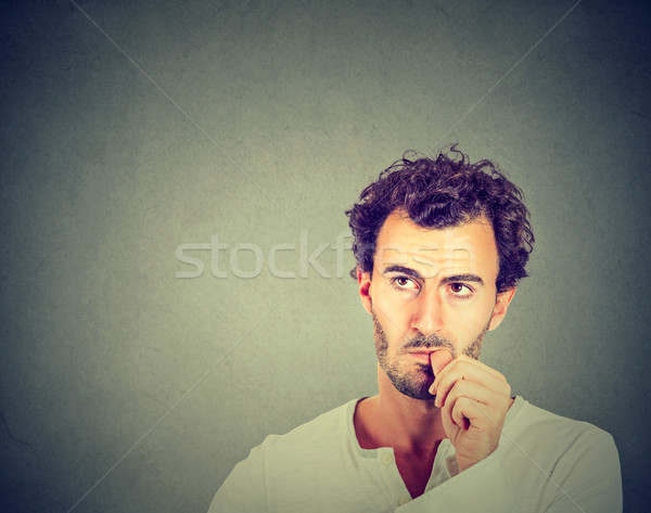 Worried man sucking his thumb  Stock photo © ichiosea