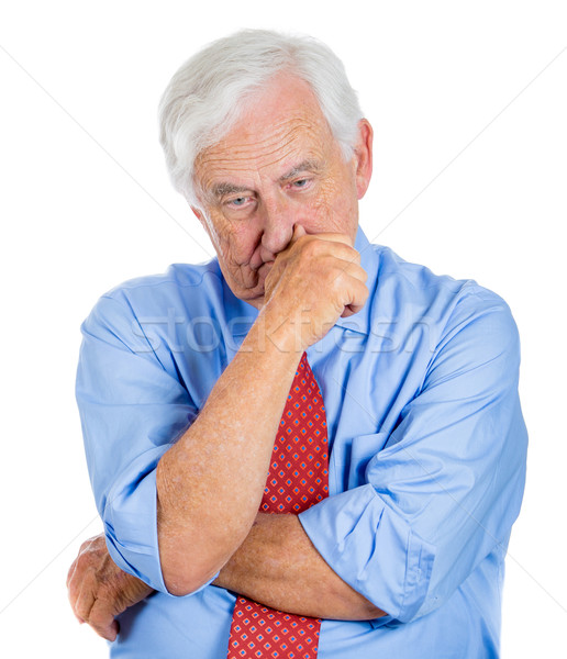old man thinking trying to recollect Stock photo © ichiosea