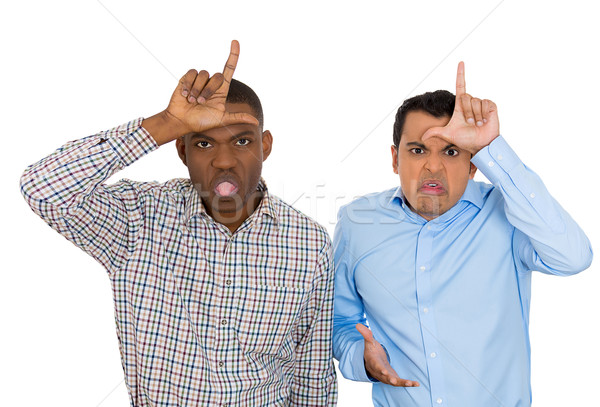 funny men displaying loser sign Stock photo © ichiosea