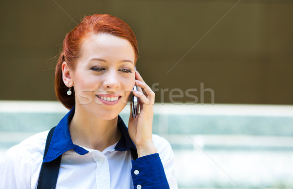 Portrait corporate woman talking on smart phone Stock photo © ichiosea