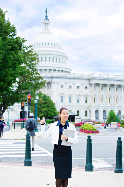 Stock photo: Woman on Capitol Hill