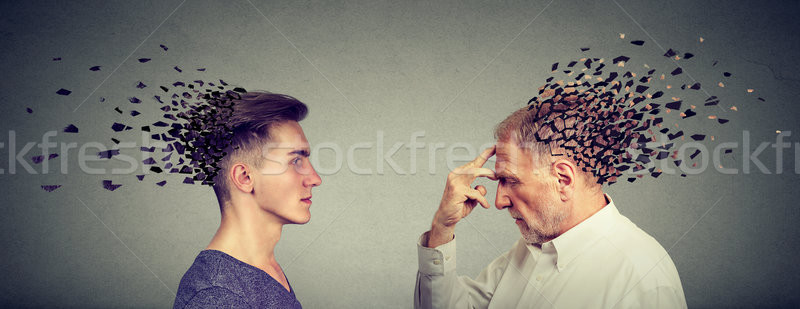 Stock photo: Memory loss due to dementia or brain damage