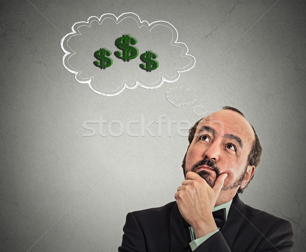 headshot man dreaming financial success money Stock photo © ichiosea