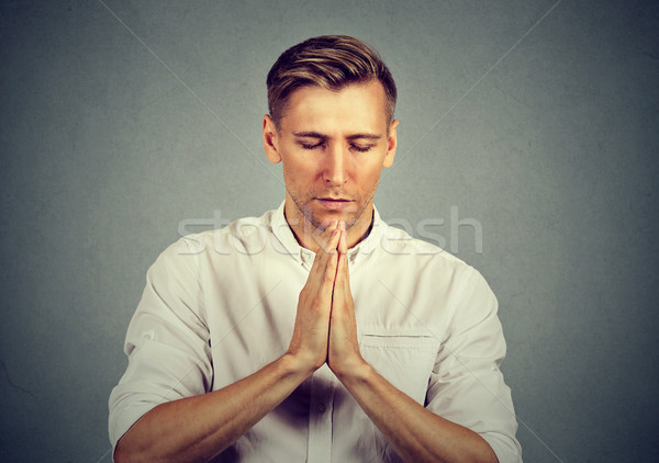 young sad man praying  Stock photo © ichiosea