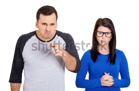 angry man and shy woman Stock photo © ichiosea