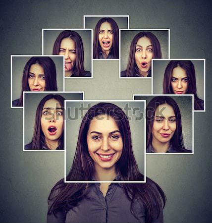 Happy man thinking which woman he likes loves the most  Stock photo © ichiosea