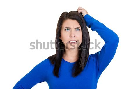 Vrouw portret boos mad ontdaan Stockfoto © ichiosea