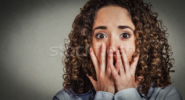 headshot worried scared young woman Stock photo © ichiosea