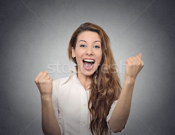 happy woman celebrates success Stock photo © ichiosea