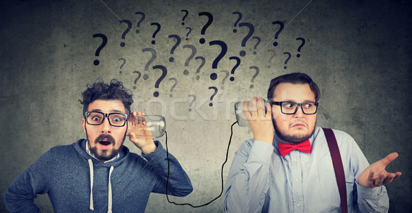 Two men having troubled communication  Stock photo © ichiosea