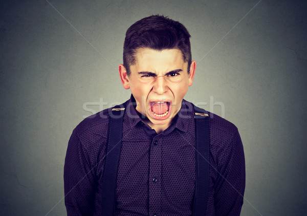 portrait of young angry man screaming  Stock photo © ichiosea