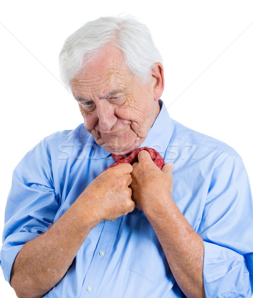 Sinir yaşlı adam portre kıdemli olgun Stok fotoğraf © ichiosea