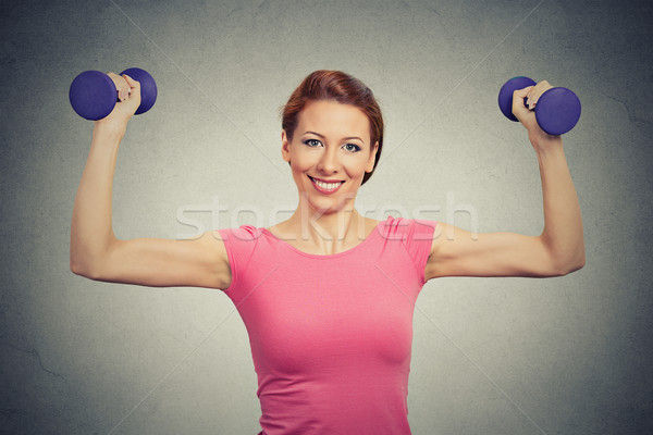 [[stock_photo]]: S'adapter · saine · modèle · femme · muscles