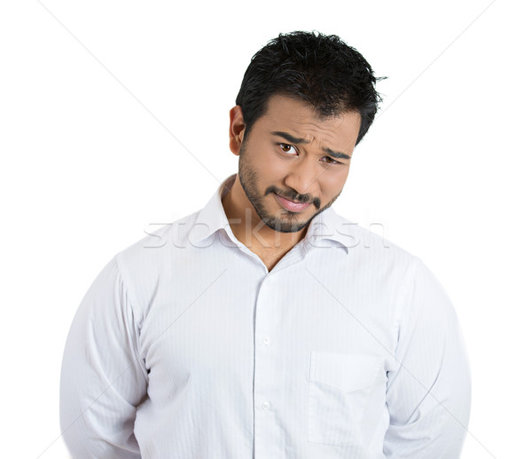Portret sceptisch jonge man grappig verdacht Stockfoto © ichiosea