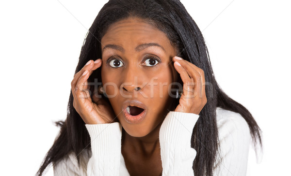 Surprise astonished scared woman Stock photo © ichiosea