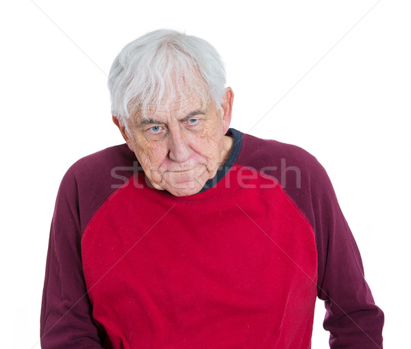 Stock photo: depressed old lonely man