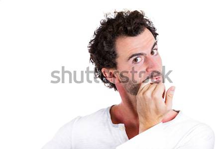 Anxious biting fingernails Stock photo © ichiosea