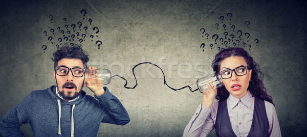 man and woman having troubled communication Stock photo © ichiosea