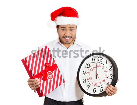 man holding clock stressed Stock photo © ichiosea