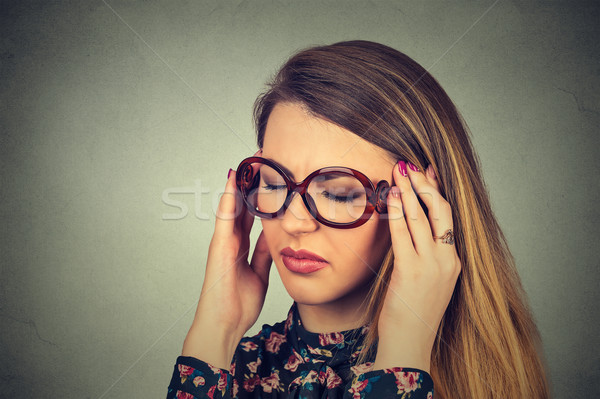 ad woman with worried stressed face expression Stock photo © ichiosea