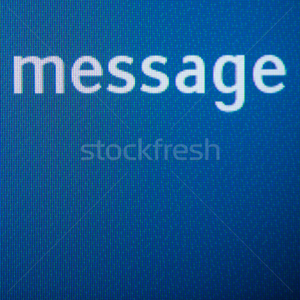 üzenet szó digitális pixeles kirakat közelkép Stock fotó © ifeelstock