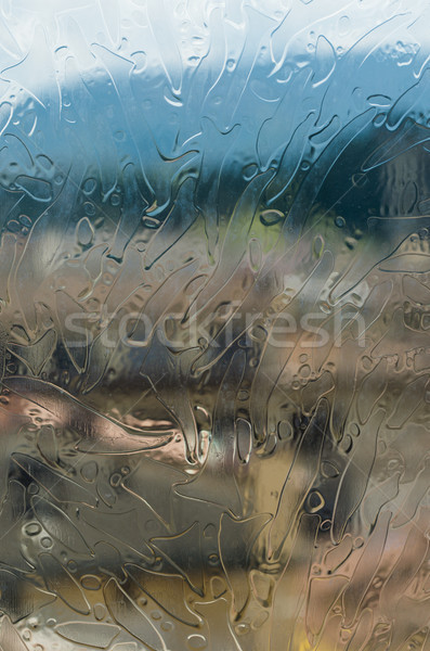 Glasmalerei abstrakten Silhouette Stadt florenz Stock foto © ifeelstock