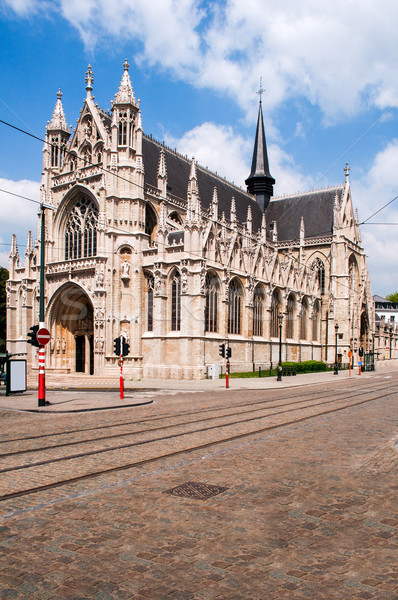 Blessed Lady of the Sablon Church in Brussels, Belgium Stock photo © ifeelstock
