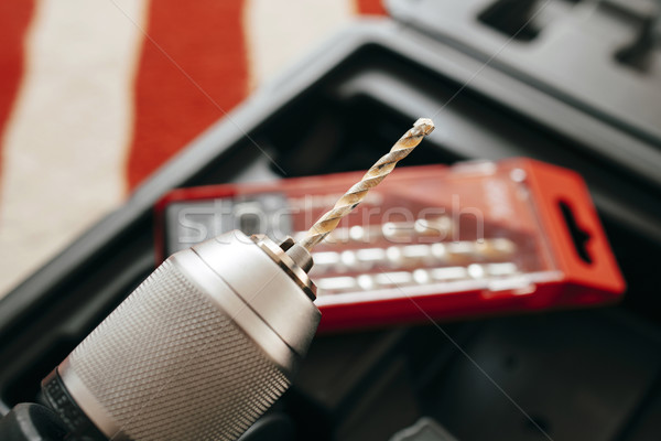 Eléctrica martillo perforación herramientas cabeza lente Foto stock © ifeelstock