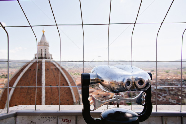 Binoculars overlooking cityscape Stock photo © ifeelstock
