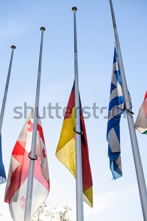 The Flags of the European Union, Ukraine, Poland, and other on o Stock photo © ifeelstock