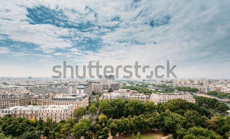 Paris ufuk çizgisi nehir banka Eyfel Kulesi Fransa Stok fotoğraf © ifeelstock