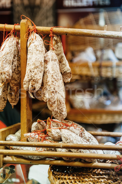 Foto stock: Colgante · carnicero · tienda · mercado · desayuno