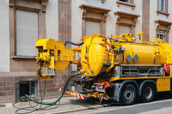 Sewerage truck on street working Stock photo © ifeelstock