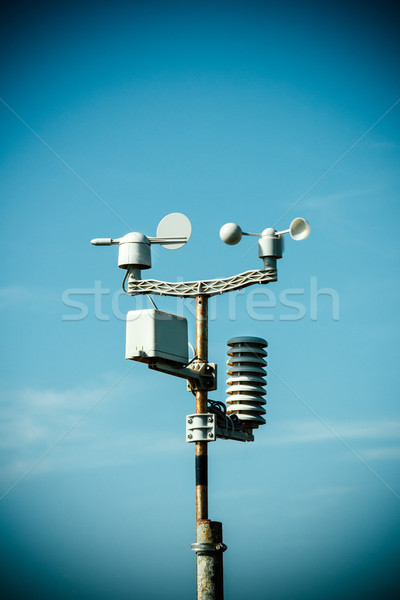 Wetter Station Details Überwachung blauer Himmel Natur Stock foto © ifeelstock