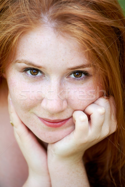 Beautiful redhead outdoor Stock photo © igabriela