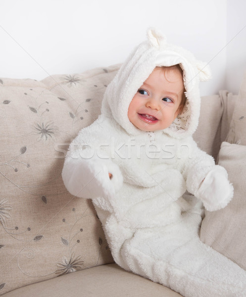 1 год ребенка мальчика портрет домой улыбаясь Сток-фото © igabriela