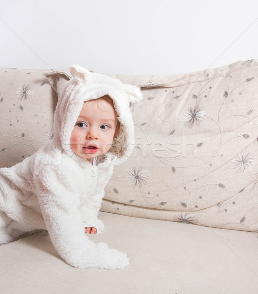 1 éves baba fiú nyuszi átfogó otthon Stock fotó © igabriela