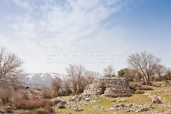 Tradizionale capanna pietra montagna architettura greco Foto d'archivio © igabriela