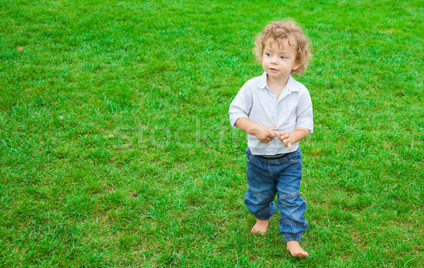1 éves baba fiú portré park boldog Stock fotó © igabriela