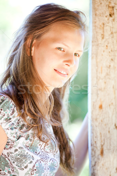 Fiatal nő szabadtér portré nyár nap nő Stock fotó © igabriela