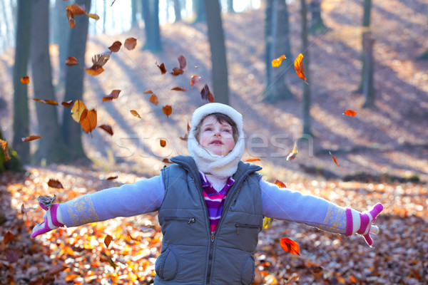 Little girl in the forest Stock photo © igabriela