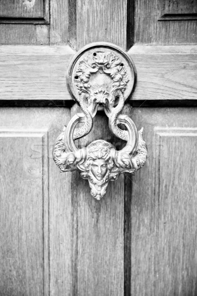 старые двери обрабатывать черно белые древесины Сток-фото © igabriela