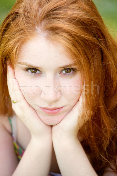 Red head portrait outdoor Stock photo © igabriela
