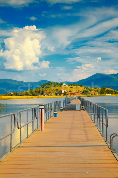 Bridge to Agios Achillios Island Stock photo © igabriela