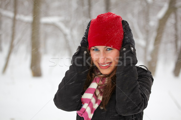 Young woman outdoor in winter Stock photo © igabriela