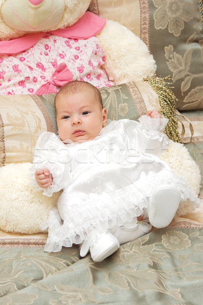 Nou nascut fată portret copil Imagine de stoc © igabriela