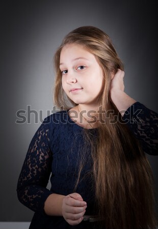 10 anni ragazza ritratto occhi faccia Foto d'archivio © igabriela