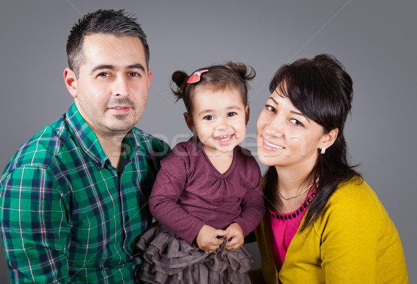 Famille studio parents 18 mois vieux [[stock_photo]] © igabriela