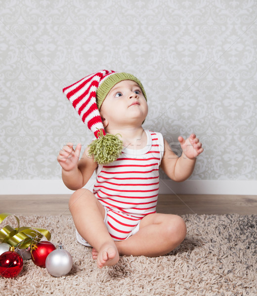 Bebé nino Navidad retrato Foto stock © igabriela